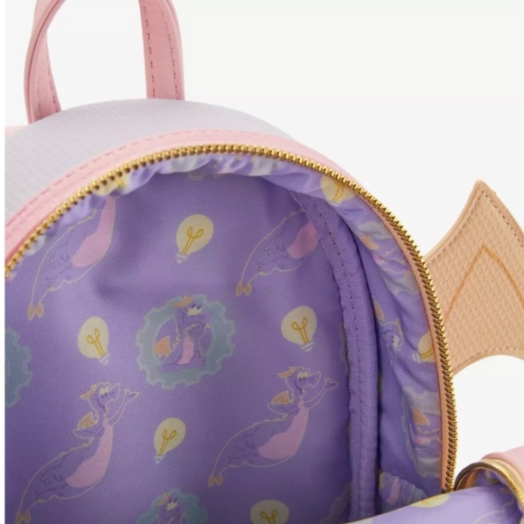 2025 Loungefly Disney Parks Epcot Figment Pastel Collection Backpack - NEW - Picture 4 of 4